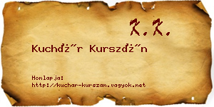 Kuchár Kurszán névjegykártya